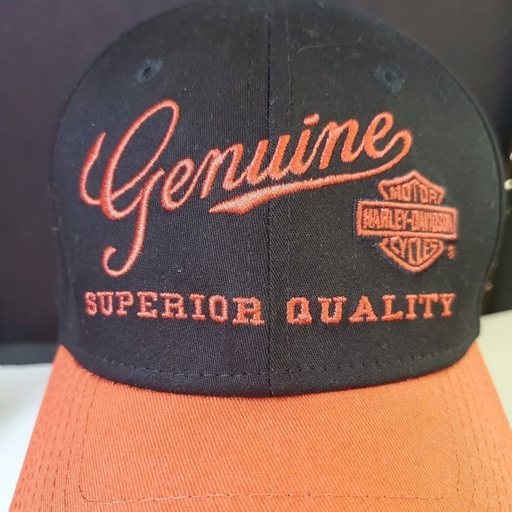 Harley-Davidson New Era 39THIRTY Hat Black Orange Large X-Large Superior Quality
